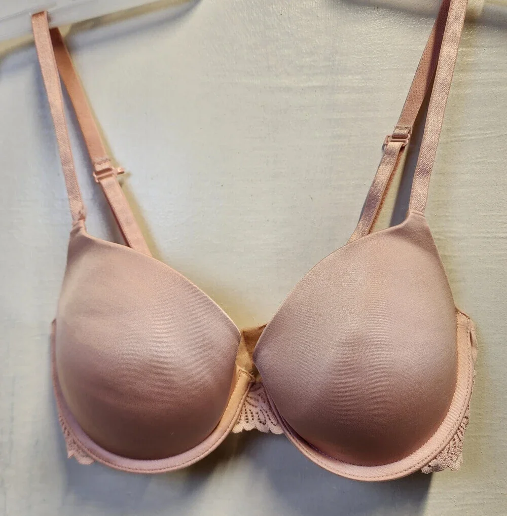 NWOT Auden Women's Pink Underwired Push-Up Bra Adjustable Straps Size 32C